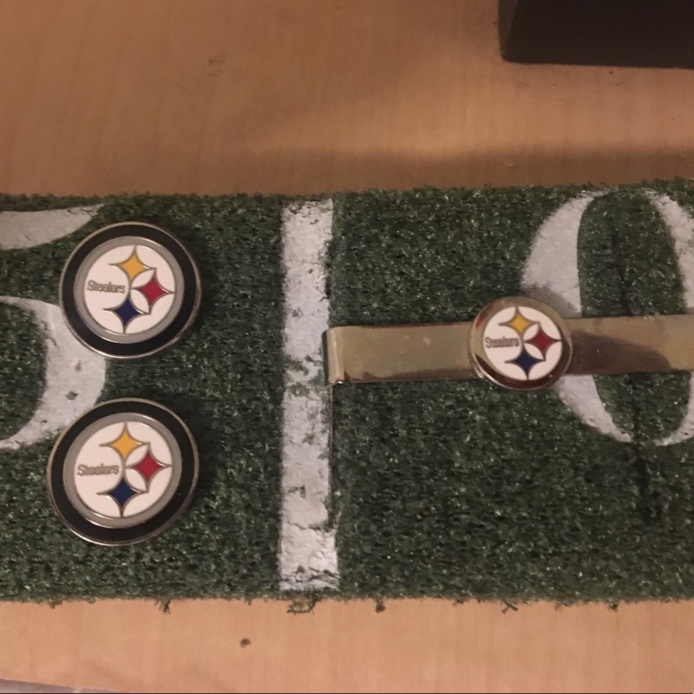 Pittsburgh Steelers Cufflinks & Tie Clip